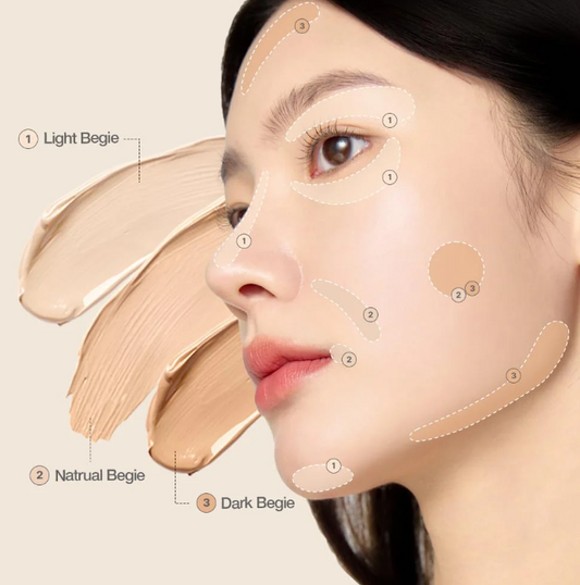 3 in 1 concealer palette Full coverage | Hides Blemishes, Flaws & Dark circle | Long-lasting.